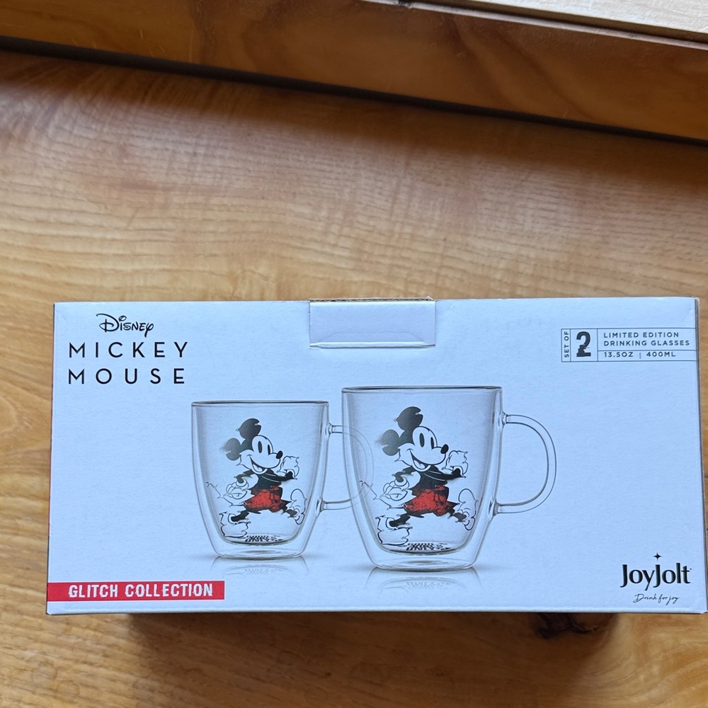 Jolt Clear Glass. Disney Mickey Mouse Mugs. Limited Edition. - Picture 3 of 4